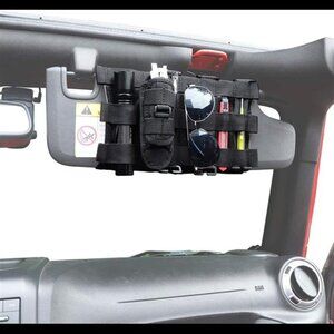 Tactical Sun Visor Organizer Front, Interior Storage Accessories, Black, 1 PCS